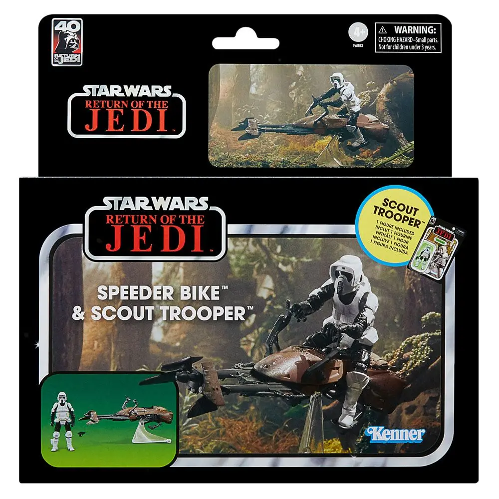 Star Wars Episode VI Vintage Collection Speeder Bike & Scout Trooper jármű és figura 10 cm termékfotó