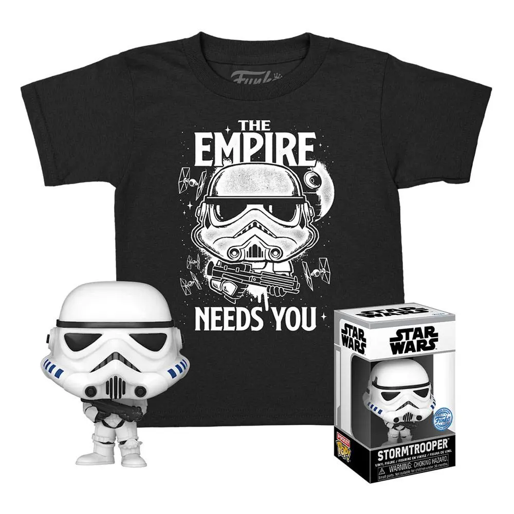 Star Wars Funko Pocket POP! figura és gyerek póló csomag Stormtrooper [XL, 11-12 éves] termékfotó