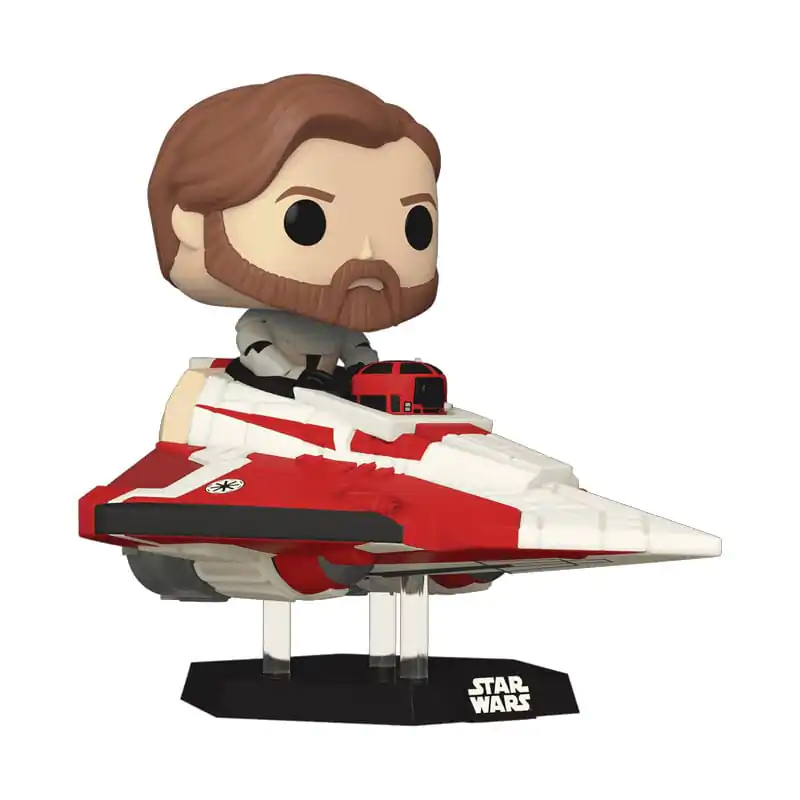 Star Wars Funko POP! Rides Super Deluxe Vinyl figura Bobble-Head Obi-Wan Kenobi in Delta 7 Jedi Starfighter 15 cm termékfotó