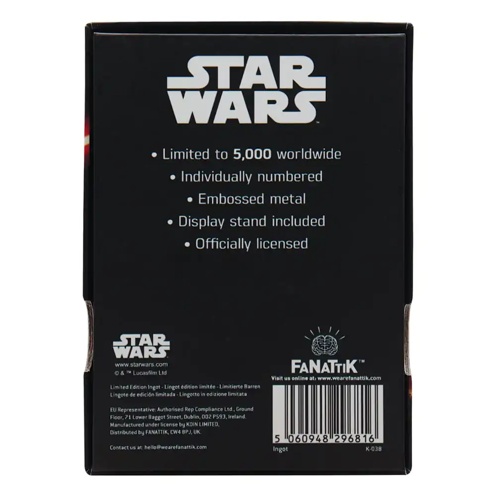 Star Wars Ingot Luke and Vader Limitált kiadás termékfotó
