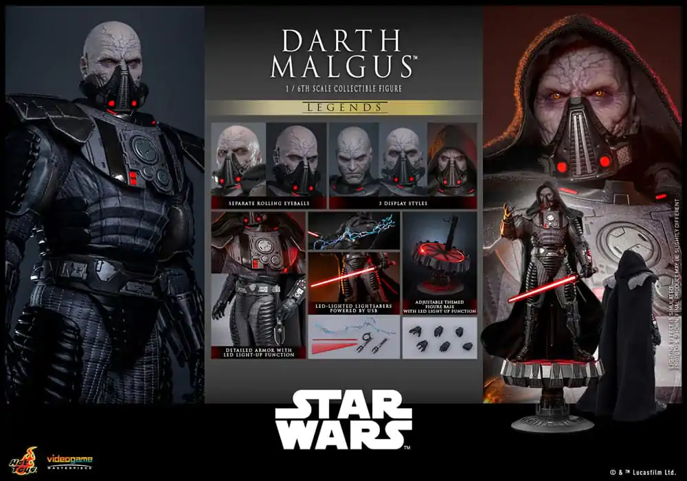 Star Wars Legends Videogame Masterpiece 1/6 Darth Malgus akciófigura 34 cm termékfotó