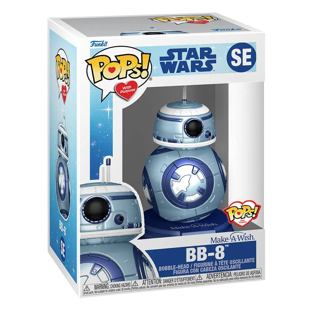 Star Wars Make a Wish 2022 POP! Star Wars Vinyl figura BB-8 (Metallic) 9 cm termékfotó