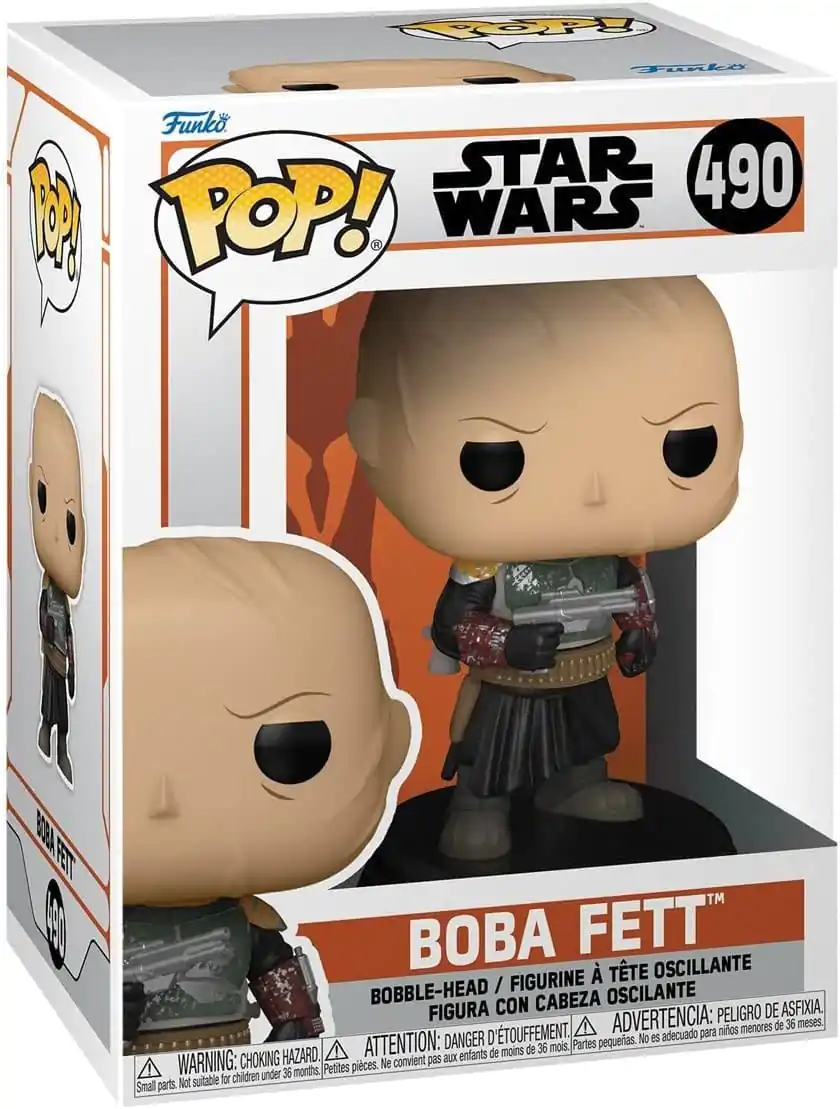 Star Wars: Mandalorian Funko POP! Vinyl figura Boba Fett w/o Helmet Exkluzív 9 cm termékfotó