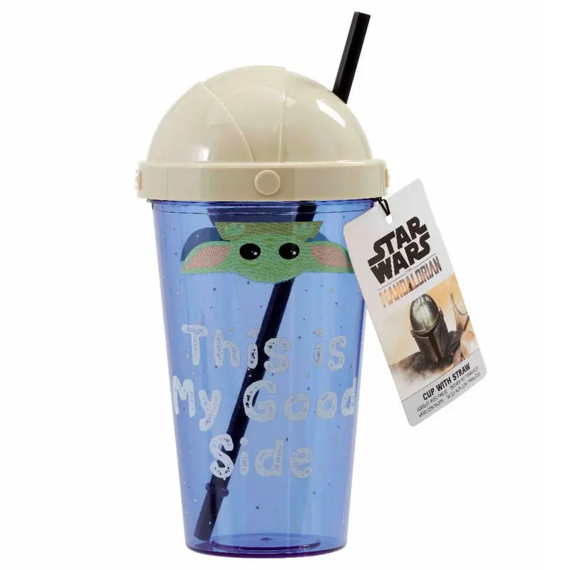 Star Wars Mandalorian Yoda A gyermek This Is My Good Shide pohár szívószállal termékfotó