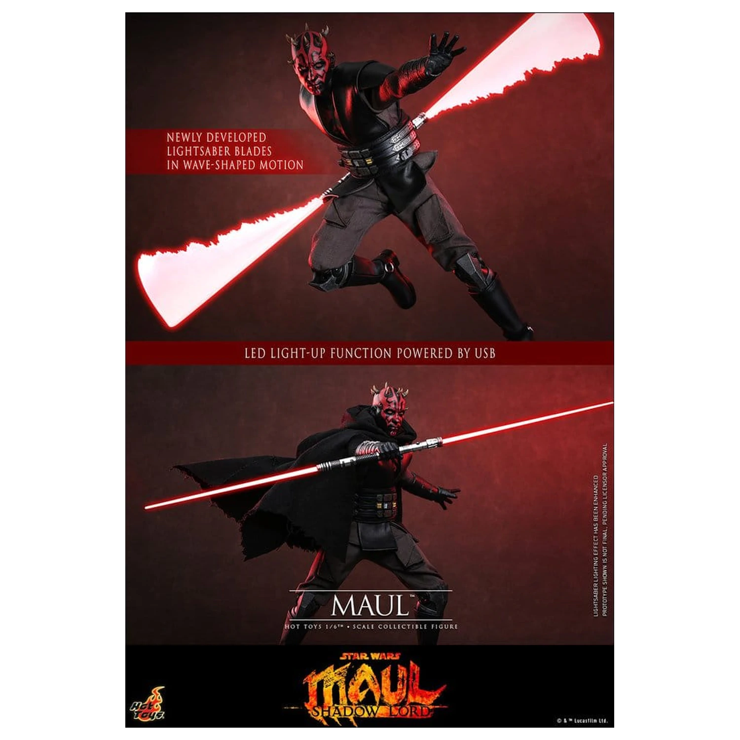 Star Wars: Maul - Shadow Lord Television Masterpiece 1/6 Maul akciófigura 29 cm termékfotó