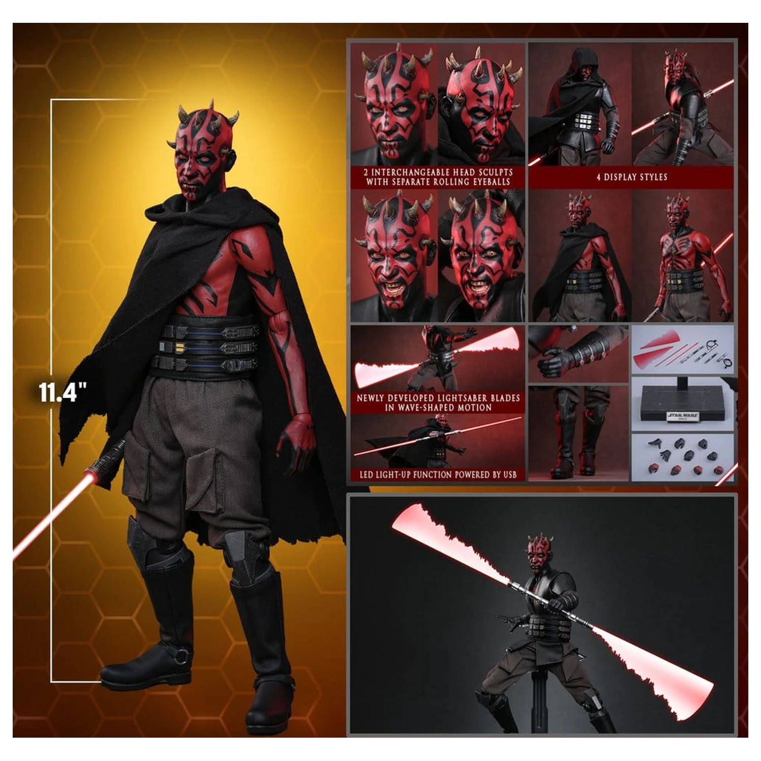 Star Wars: Maul - Shadow Lord Television Masterpiece 1/6 Maul akciófigura 29 cm termékfotó