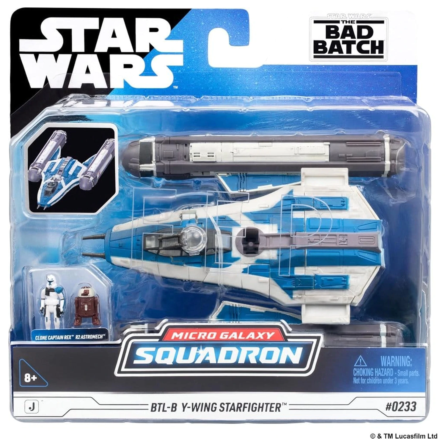 Star Wars Medium jármű BTL-B Y-wing Starfighter with Clone Captain Rex 13 cm termékfotó