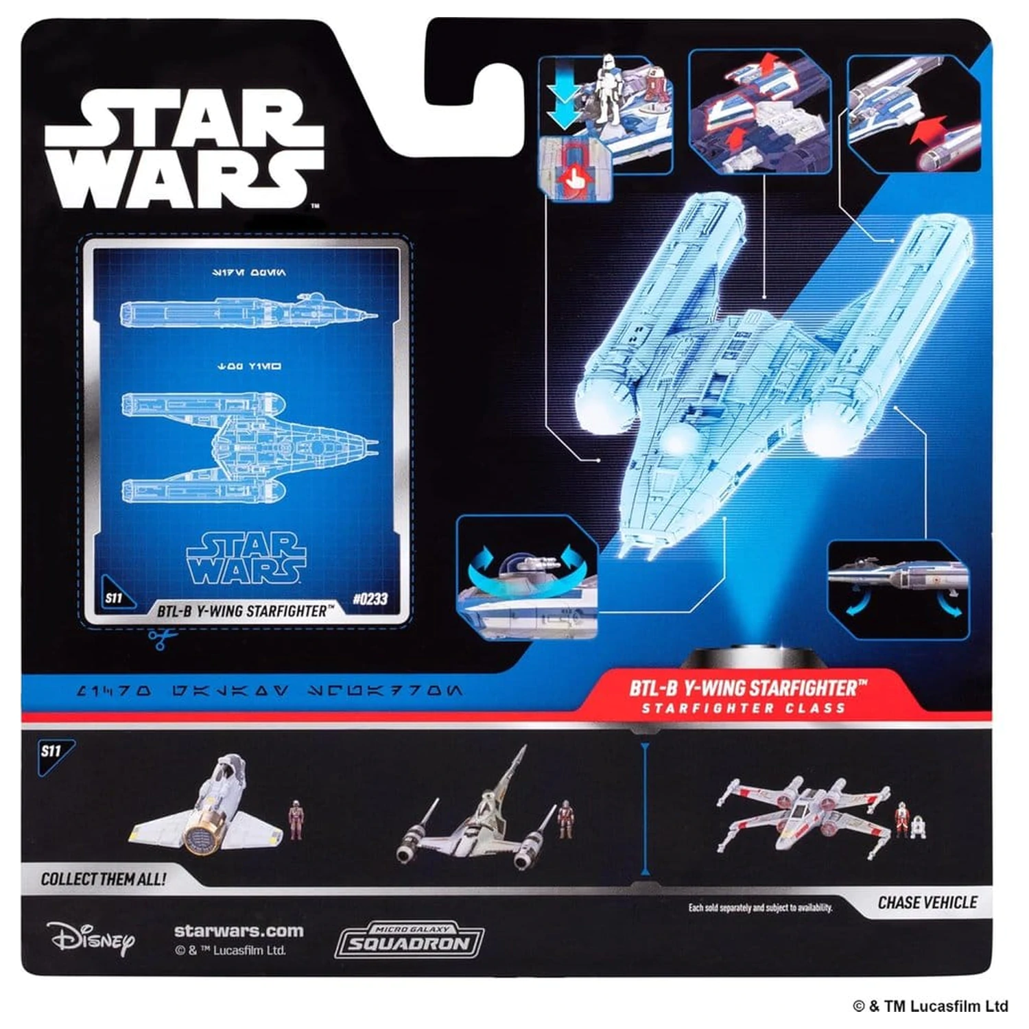 Star Wars Medium jármű BTL-B Y-wing Starfighter with Clone Captain Rex 13 cm termékfotó