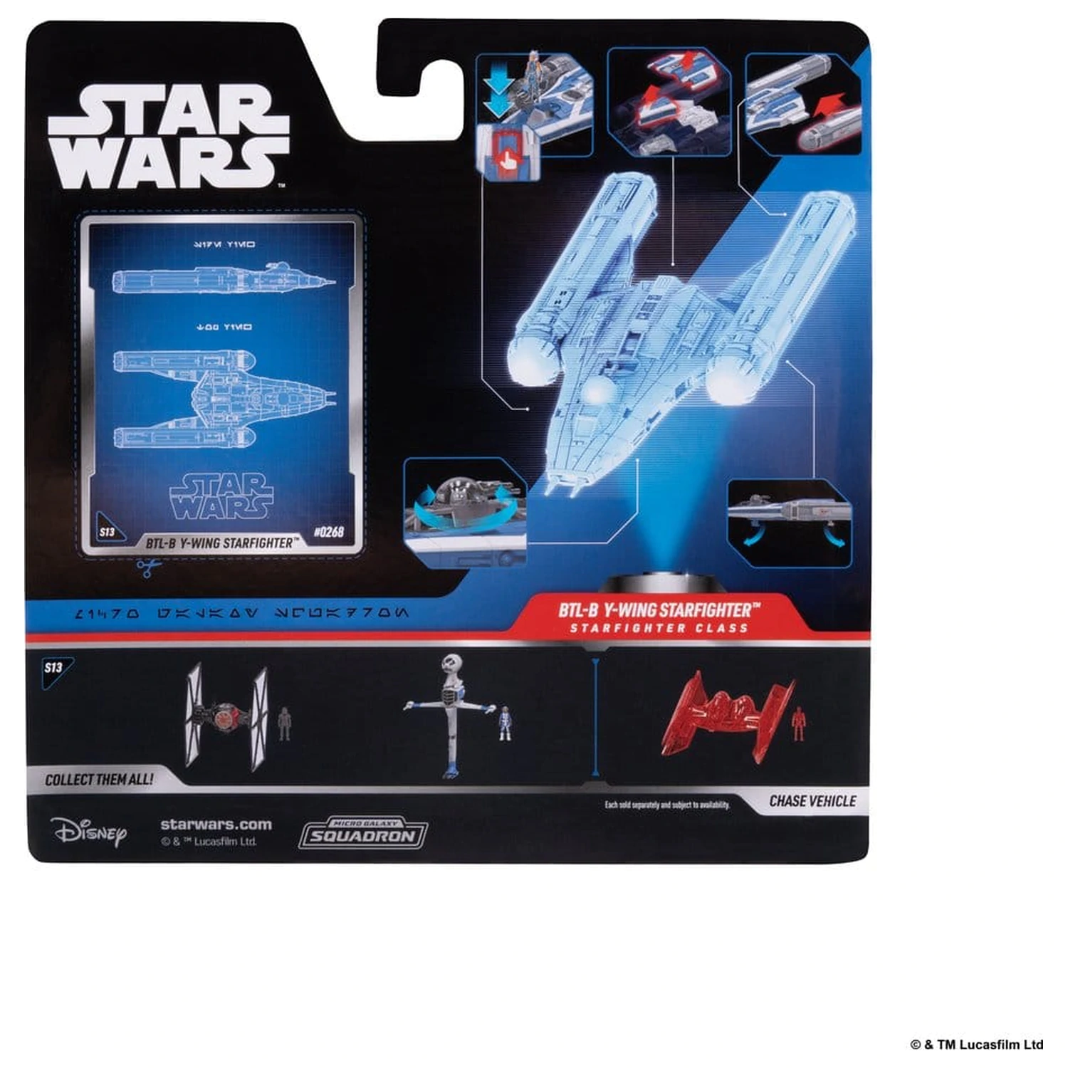 Star Wars Medium jármű & figura BTL-B Y-wing & Ahsoka & R7-A7 termékfotó