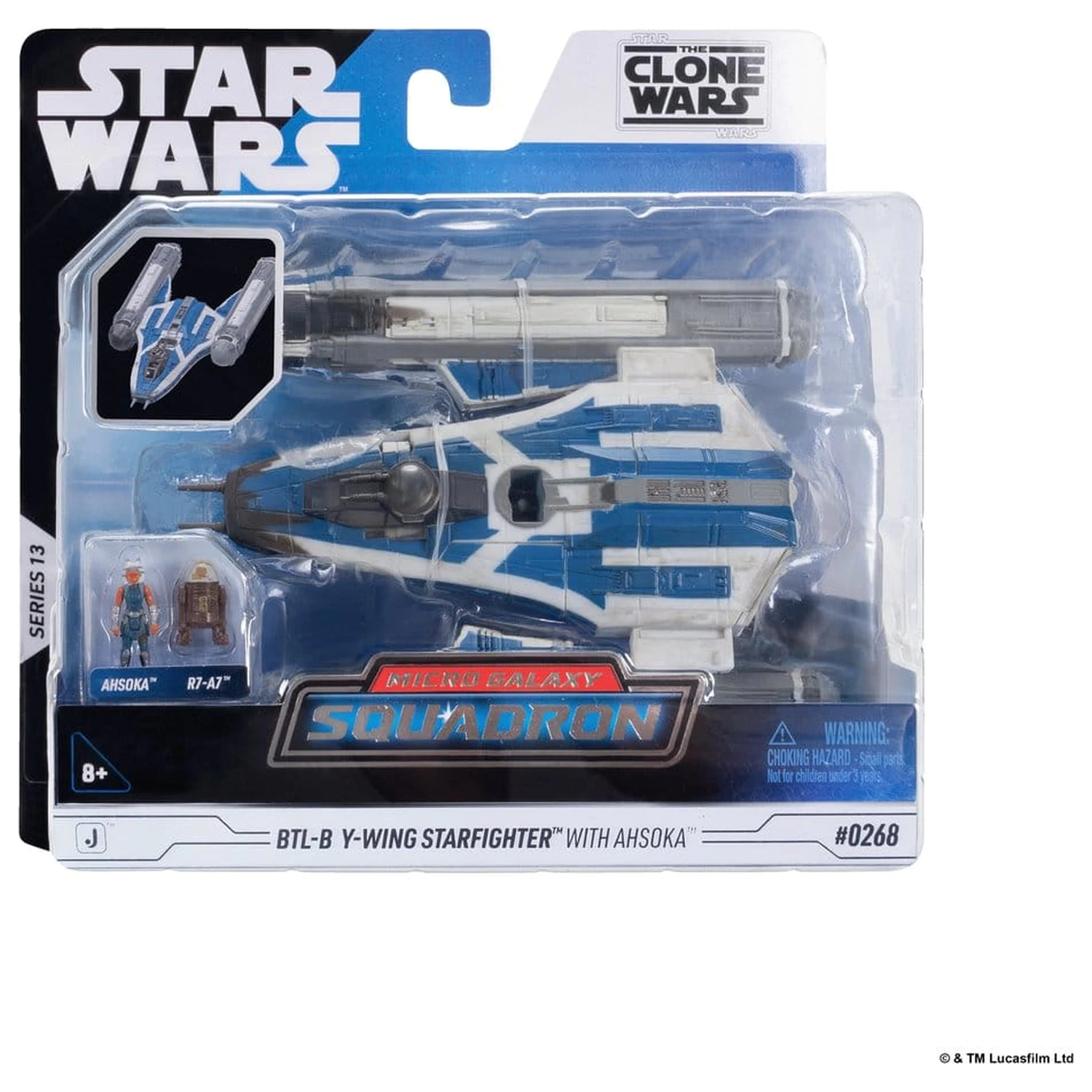 Star Wars Medium jármű & figura BTL-B Y-wing & Ahsoka & R7-A7 termékfotó