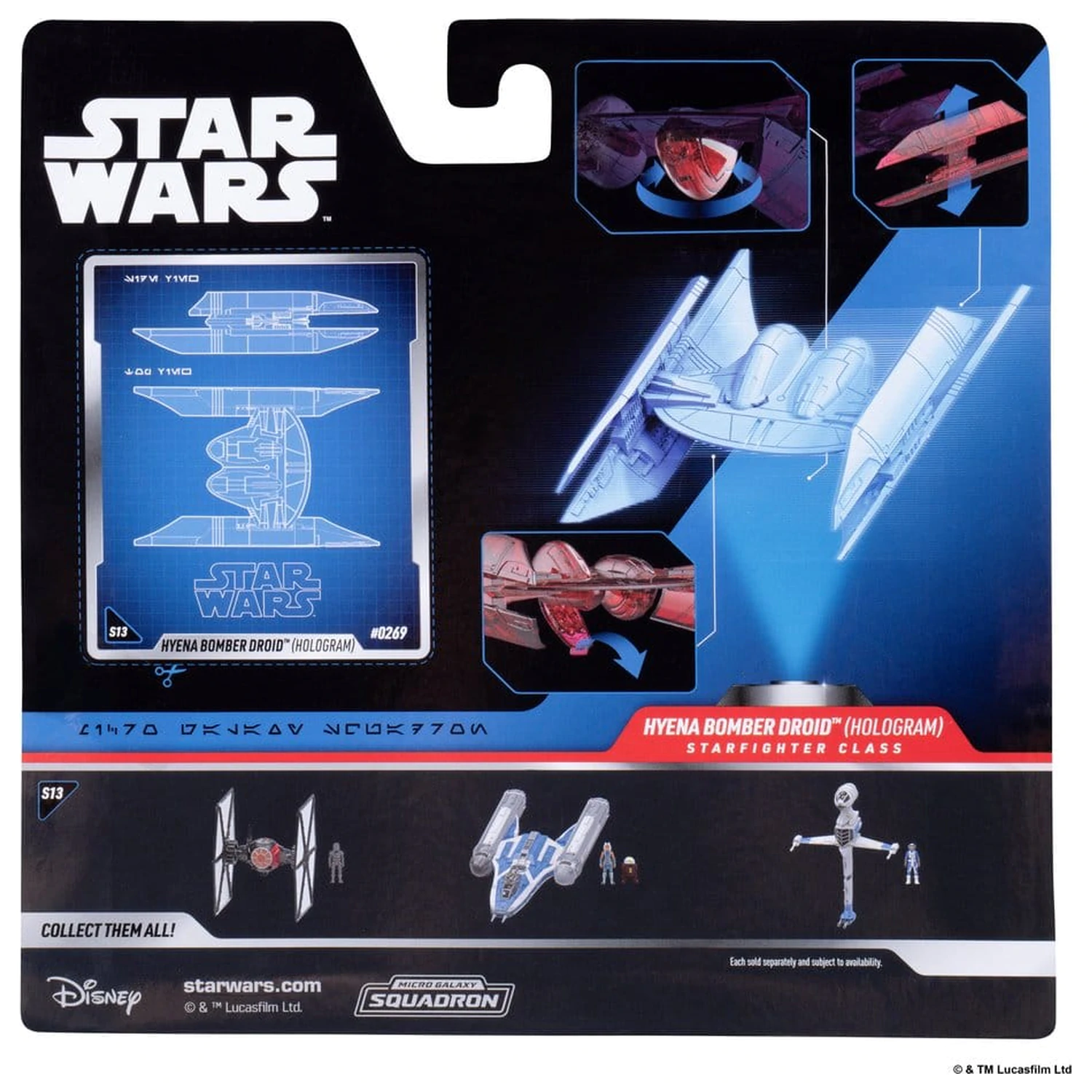 Star Wars Medium jármű & figura Assortment Hyena Vulture Bomber (Red Hologram) & Battle Droid (Chase) termékfotó