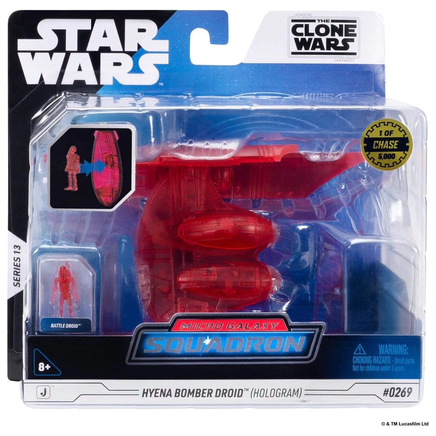 Star Wars Medium jármű & figura Assortment Hyena Vulture Bomber (Red Hologram) & Battle Droid (Chase) termékfotó