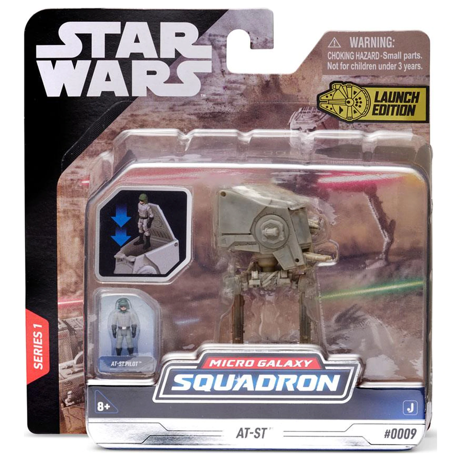 Star Wars Micro Galaxy Squadron jármű és figura AT-ST 7,5 cm termékfotó