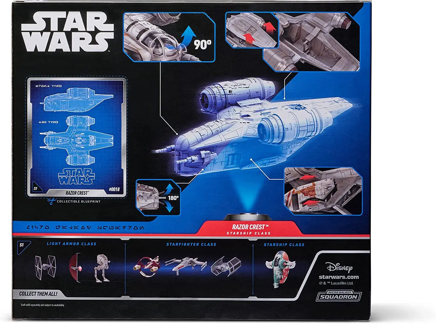 Star Wars Micro Galaxy Squadron Razor Crest jármű és figura csomag 20 cm termékfotó