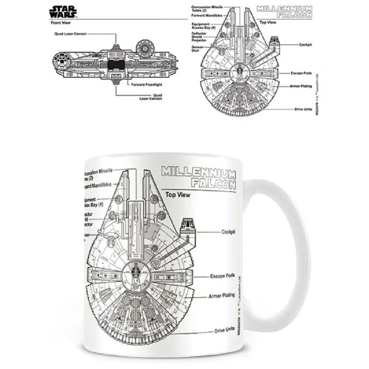 Star Wars Millennium Falcon Sketch bögre termékfotó