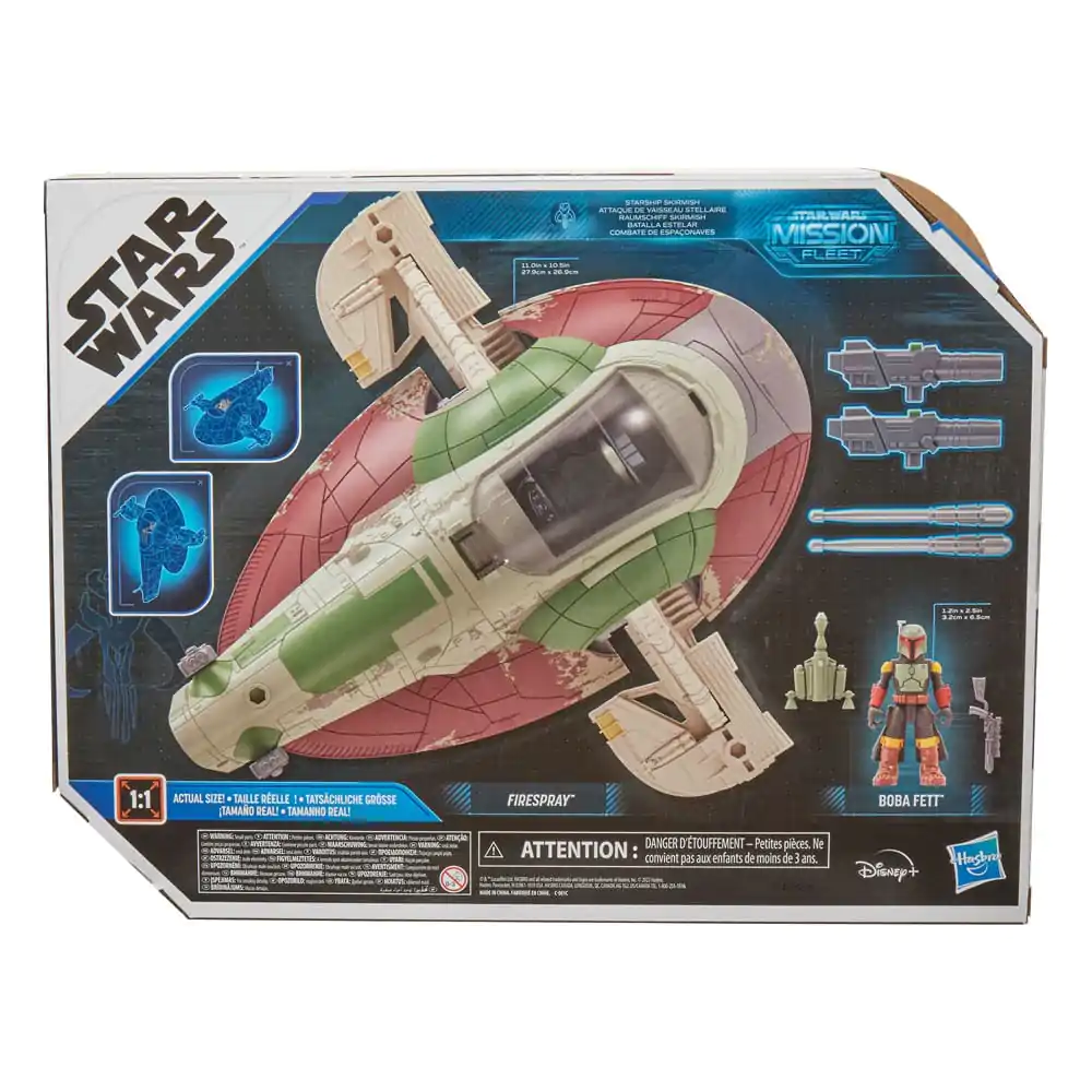 Star Wars Mission Fleet Fahrzeug Firespray with Boba Fett jármű és figura 6 cm termékfotó