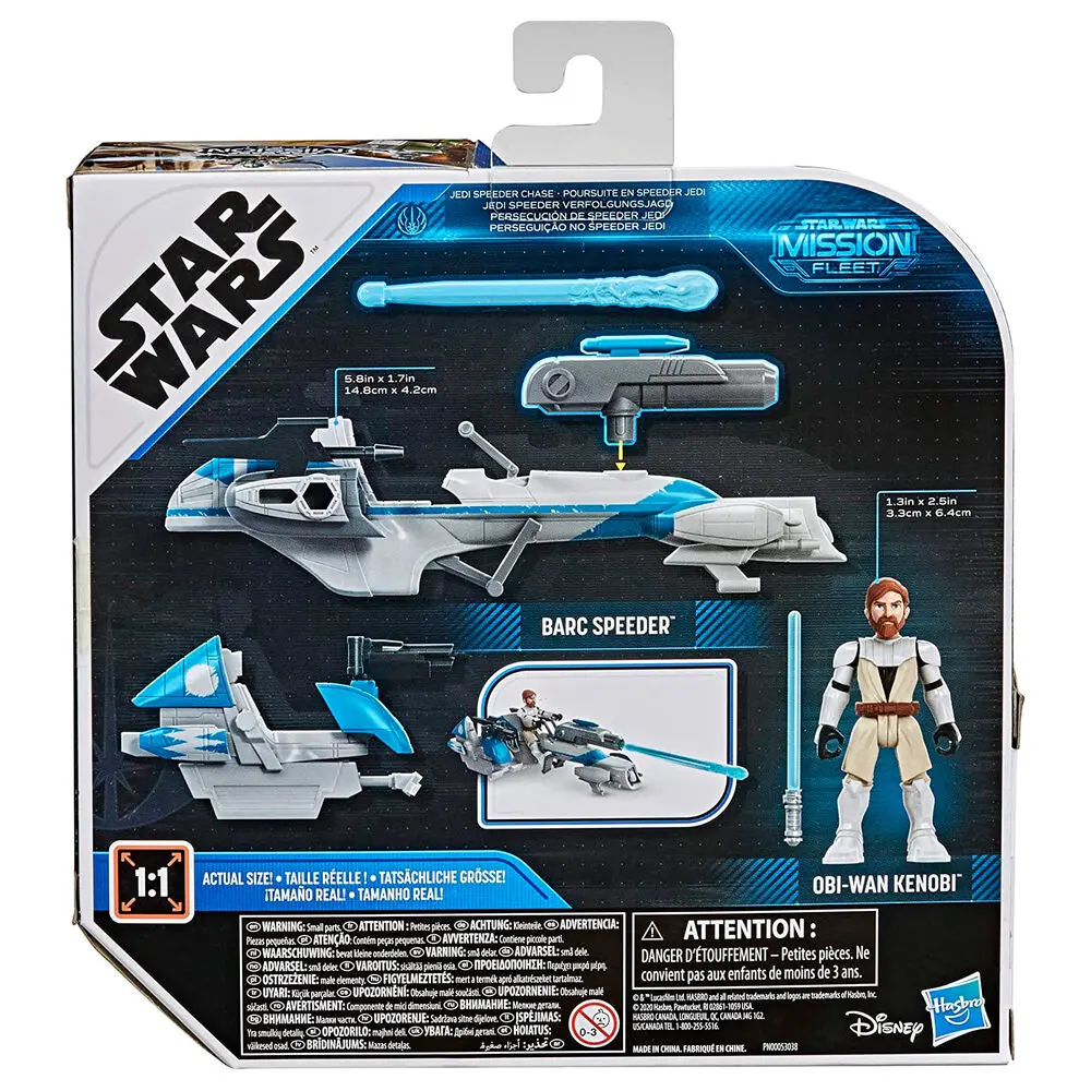 Star Wars Mission Fleet Obi-Wan Kenobi + Barc Speeder csomag figura termékfotó