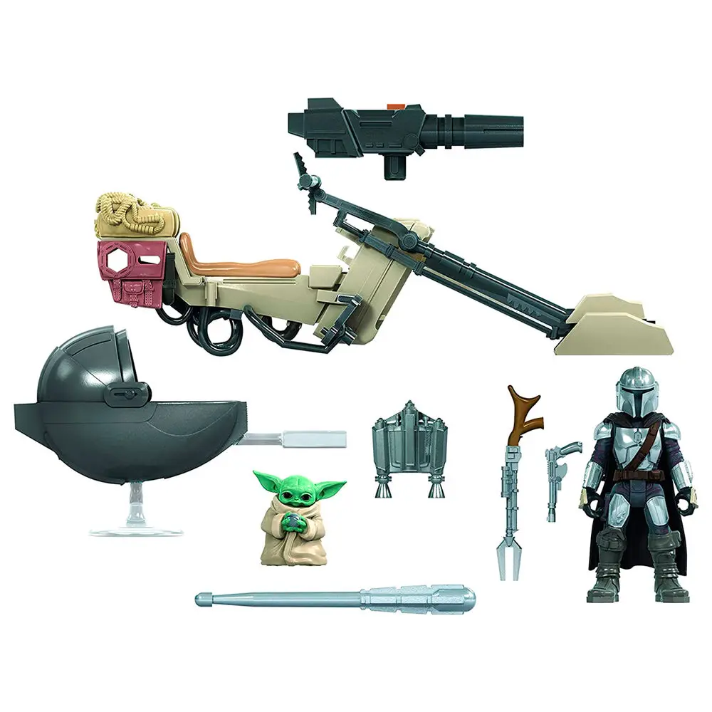 Star Wars Mission Fleet The Mandalorian Yoda A gyermek + Speeder Bike csomag figura termékfotó