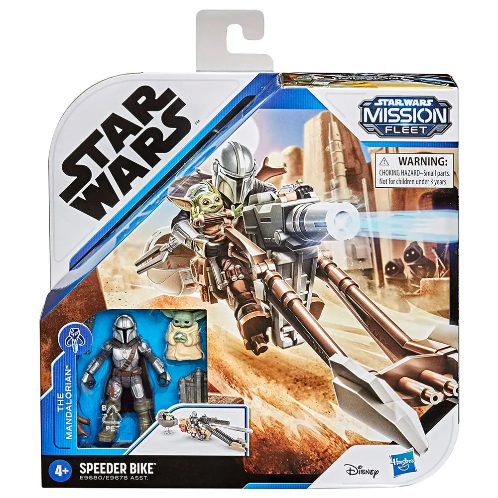 Star Wars Mission Fleet The Mandalorian Yoda A gyermek + Speeder Bike csomag figura termékfotó