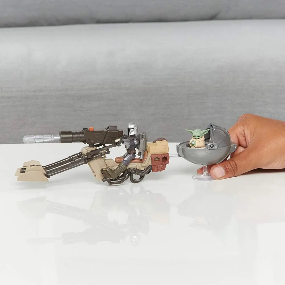 Star Wars Mission Fleet The Mandalorian Yoda A gyermek + Speeder Bike csomag figura termékfotó