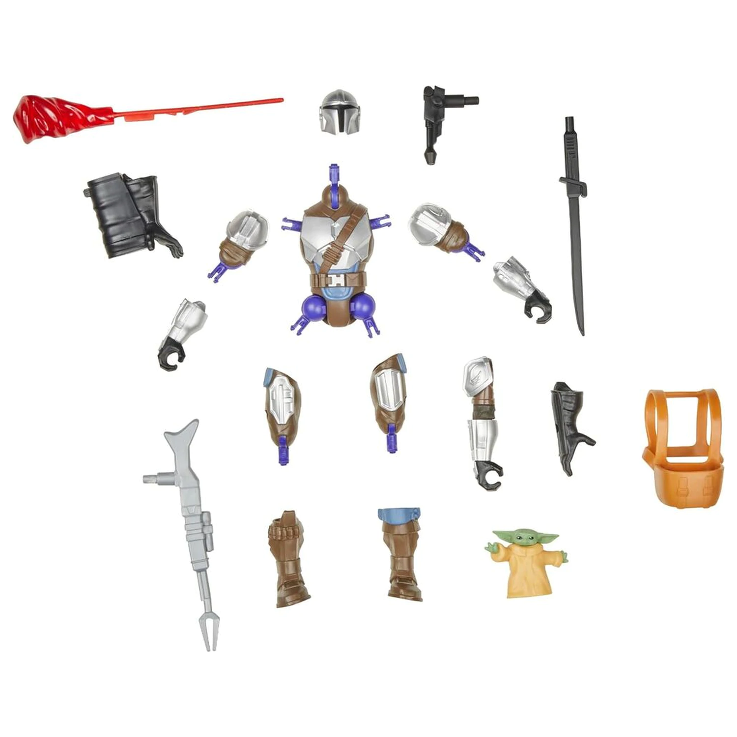 Star Wars Mix Mashers The Mandalorian & Grogu Deluxe figura 12cm termékfotó