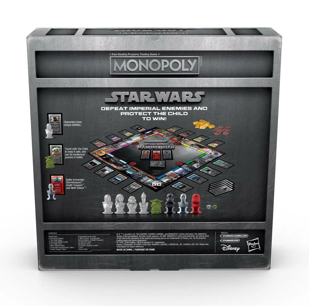 Star Wars Monopoly The Mandalorian Angol nyelvű társasjáték termékfotó