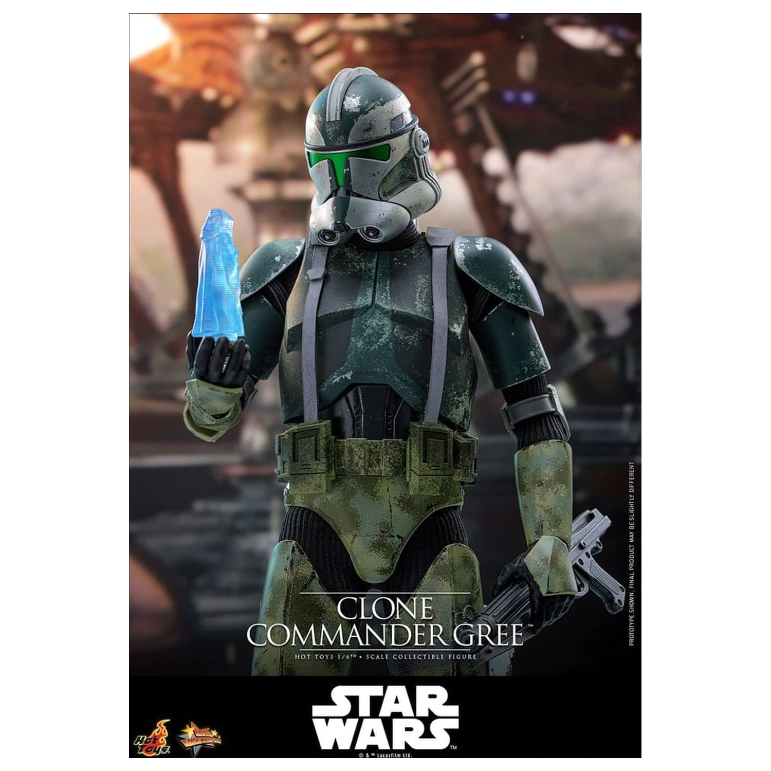 Star Wars Movie Masterpiece 1/6 Clone Commander Gree akciófigura 30 cm termékfotó