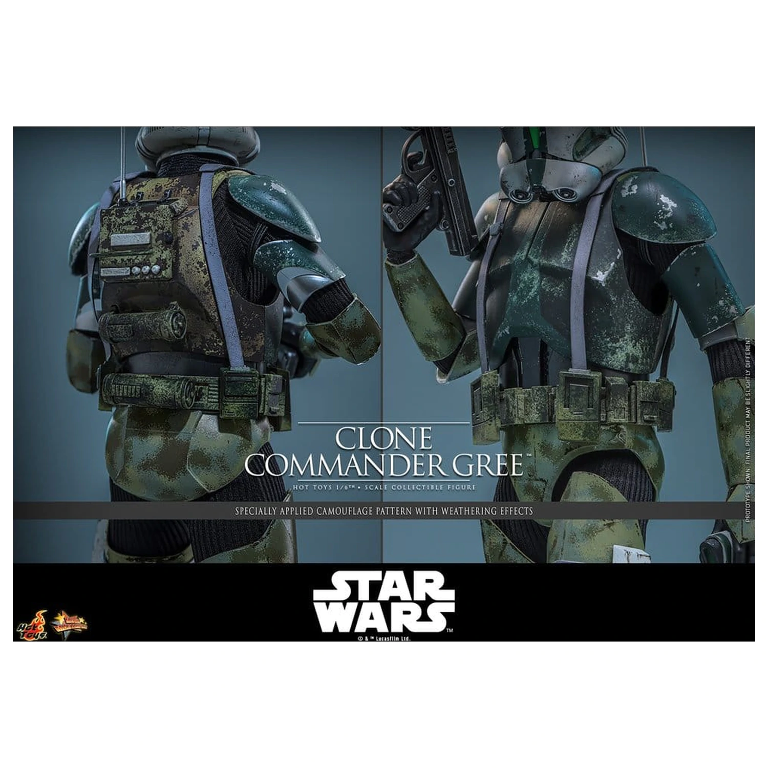 Star Wars Movie Masterpiece 1/6 Clone Commander Gree akciófigura 30 cm termékfotó
