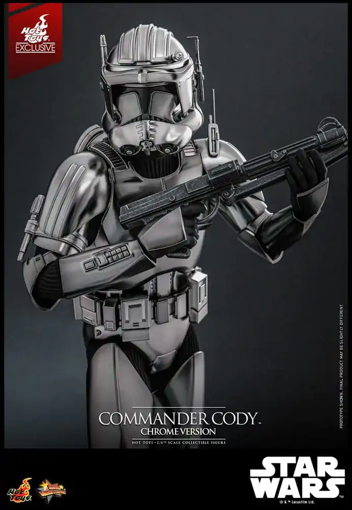 Star Wars Movie Masterpiece 1/6 Commander Cody (Chrome Version) Hot Toys Exkluzív akciófigura 30 cm termékfotó