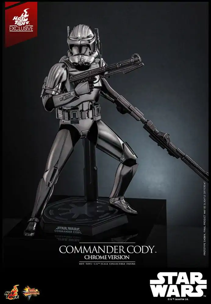 Star Wars Movie Masterpiece 1/6 Commander Cody (Chrome Version) Hot Toys Exkluzív akciófigura 30 cm termékfotó