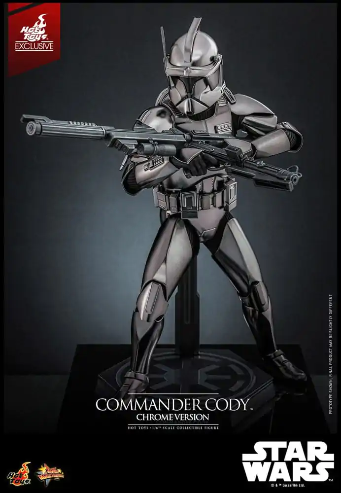 Star Wars Movie Masterpiece 1/6 Commander Cody (Chrome Version) Hot Toys Exkluzív akciófigura 30 cm termékfotó