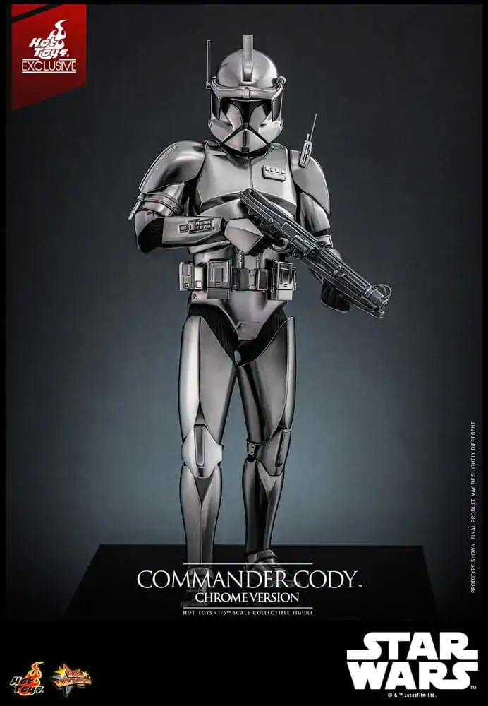 Star Wars Movie Masterpiece 1/6 Commander Cody (Chrome Version) Hot Toys Exkluzív akciófigura 30 cm termékfotó