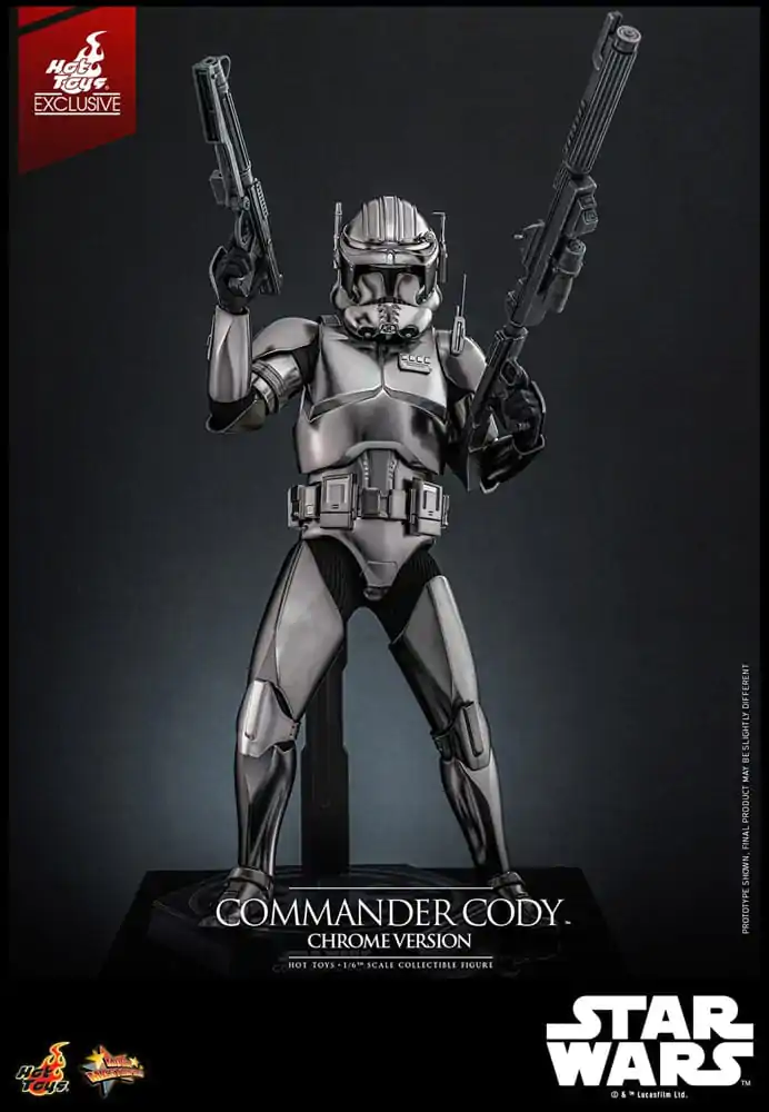 Star Wars Movie Masterpiece 1/6 Commander Cody (Chrome Version) Hot Toys Exkluzív akciófigura 30 cm termékfotó