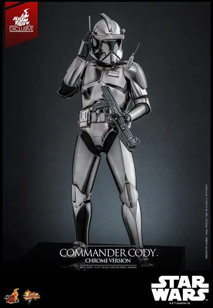 Star Wars Movie Masterpiece 1/6 Commander Cody (Chrome Version) Hot Toys Exkluzív akciófigura 30 cm termékfotó