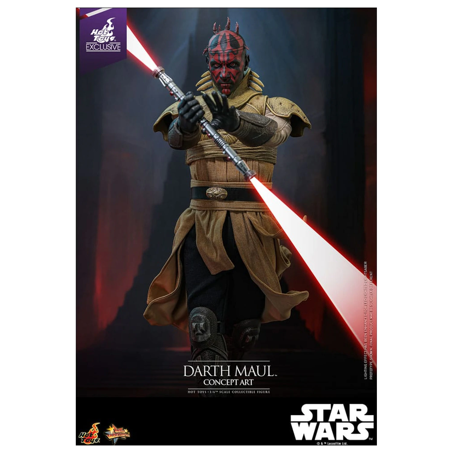 Star Wars Movie Masterpiece 1/6 Darth Maul (Concept Art) Hot Toys Exkluzív akciófigura 35 cm termékfotó