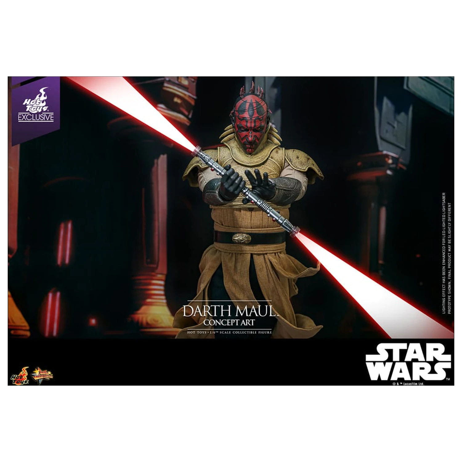 Star Wars Movie Masterpiece 1/6 Darth Maul (Concept Art) Hot Toys Exkluzív akciófigura 35 cm termékfotó