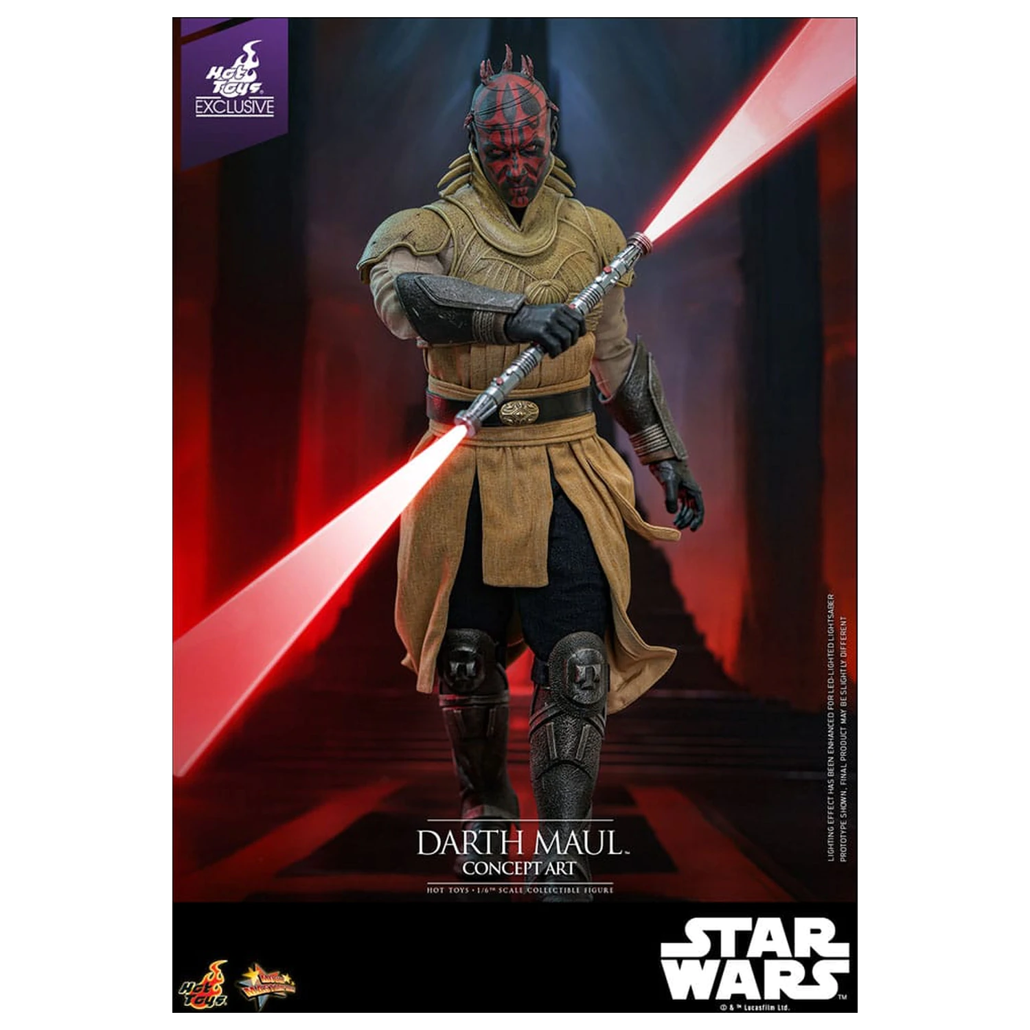 Star Wars Movie Masterpiece 1/6 Darth Maul (Concept Art) Hot Toys Exkluzív akciófigura 35 cm termékfotó