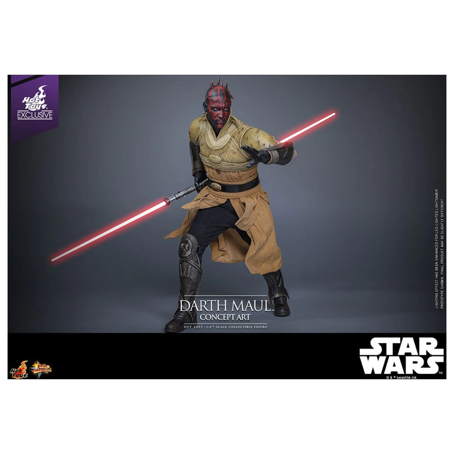 Star Wars Movie Masterpiece 1/6 Darth Maul (Concept Art) Hot Toys Exkluzív akciófigura 35 cm termékfotó
