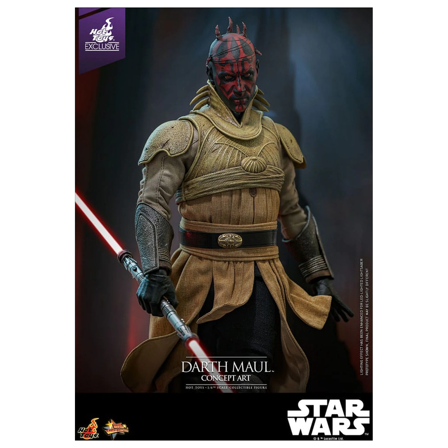 Star Wars Movie Masterpiece 1/6 Darth Maul (Concept Art) Hot Toys Exkluzív akciófigura 35 cm termékfotó
