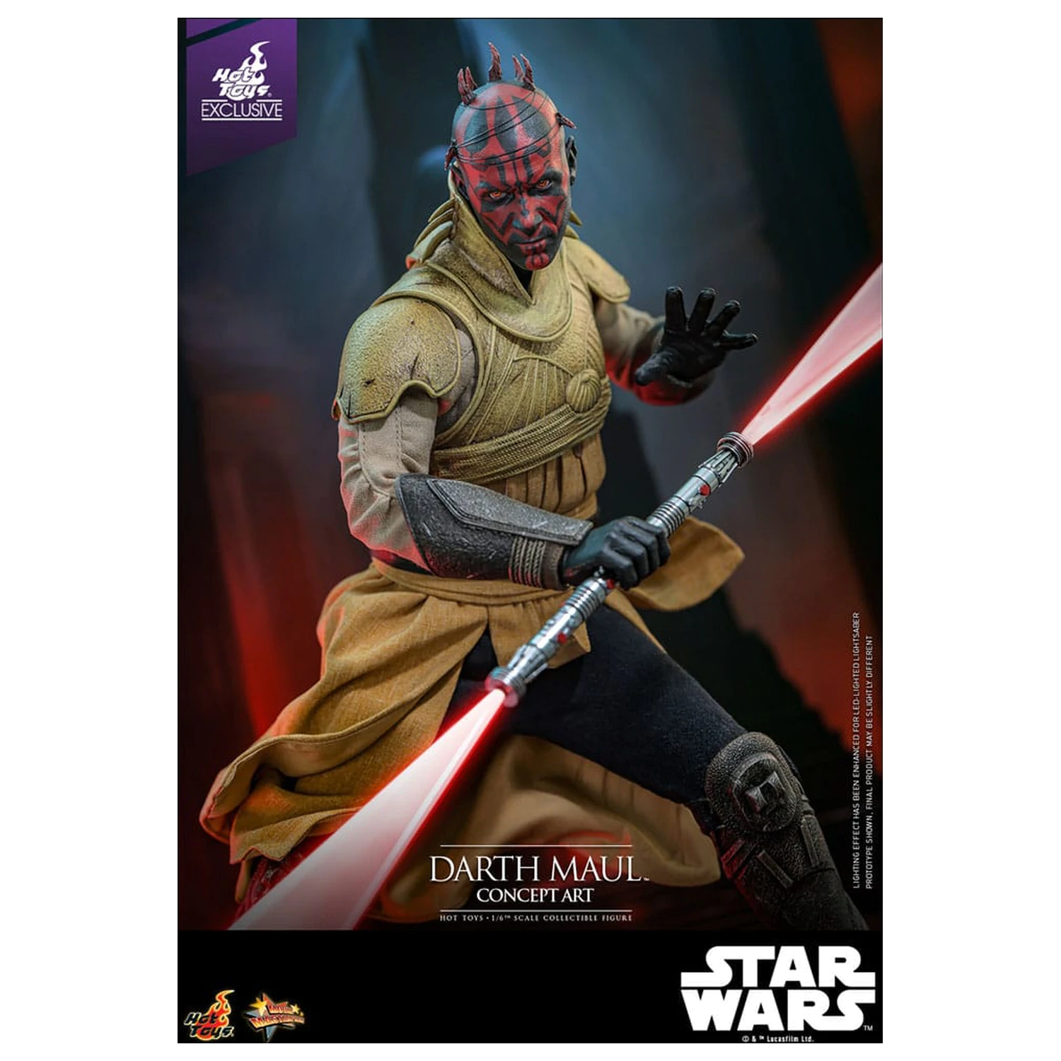 Star Wars Movie Masterpiece 1/6 Darth Maul (Concept Art) Hot Toys Exkluzív akciófigura 35 cm termékfotó
