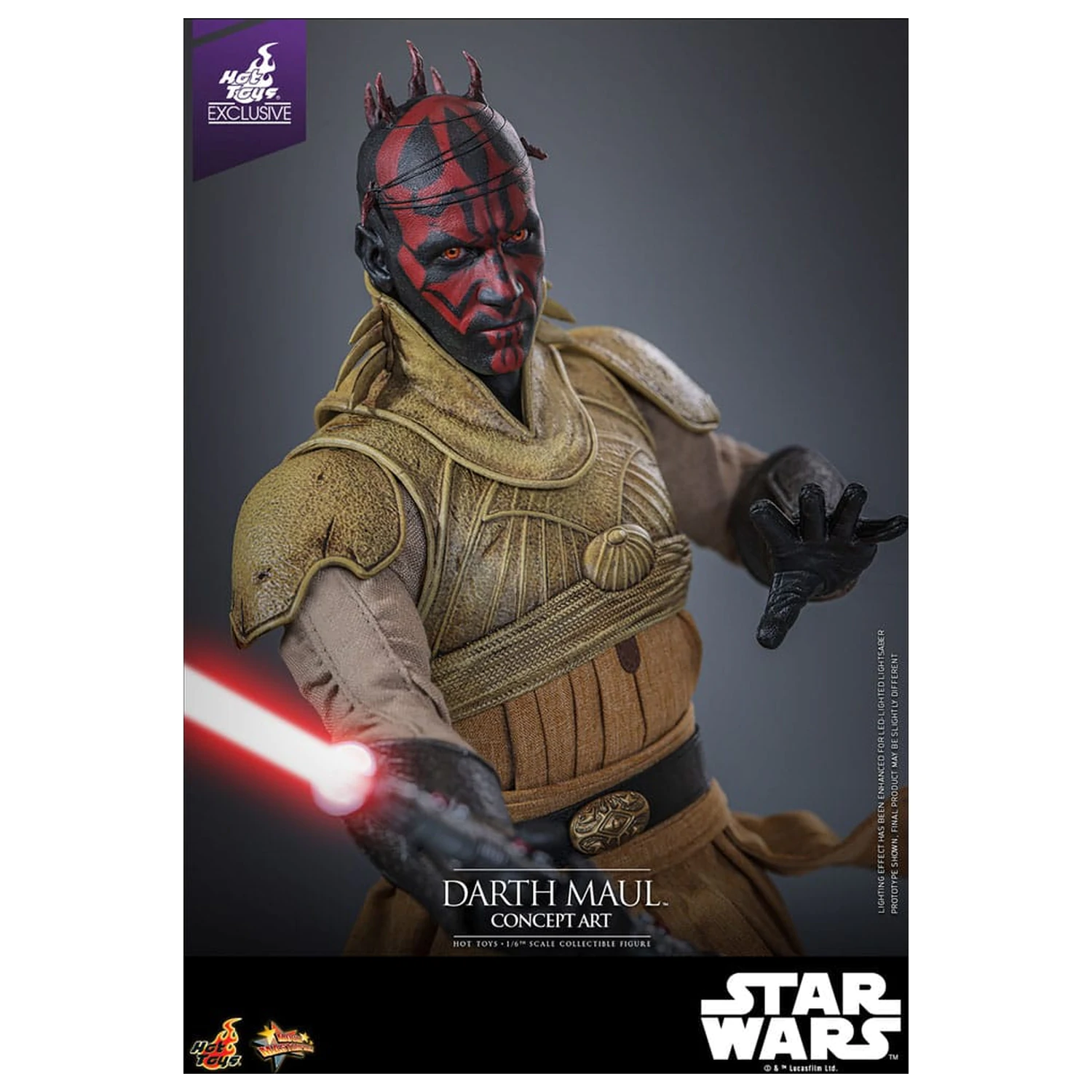 Star Wars Movie Masterpiece 1/6 Darth Maul (Concept Art) Hot Toys Exkluzív akciófigura 35 cm termékfotó
