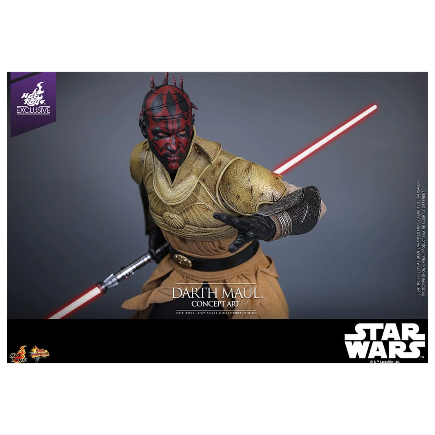 Star Wars Movie Masterpiece 1/6 Darth Maul (Concept Art) Hot Toys Exkluzív akciófigura 35 cm termékfotó