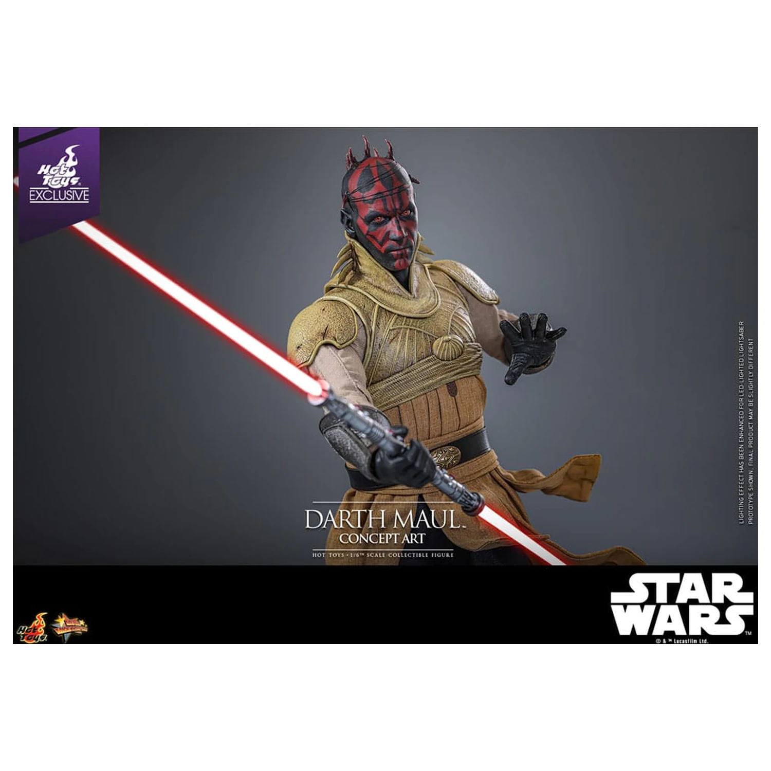 Star Wars Movie Masterpiece 1/6 Darth Maul (Concept Art) Hot Toys Exkluzív akciófigura 35 cm termékfotó