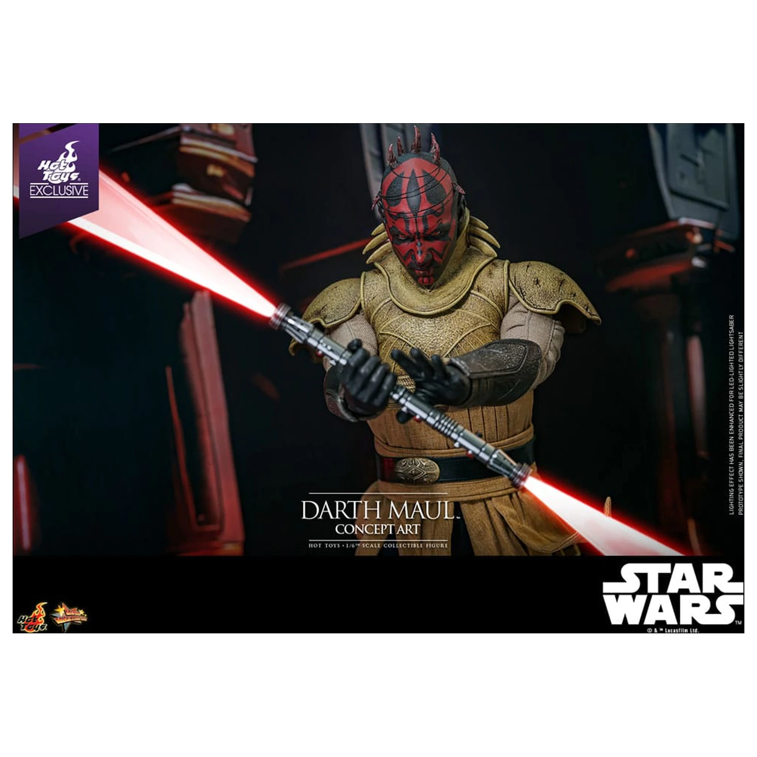 Star Wars Movie Masterpiece 1/6 Darth Maul (Concept Art) Hot Toys Exkluzív akciófigura 35 cm termékfotó