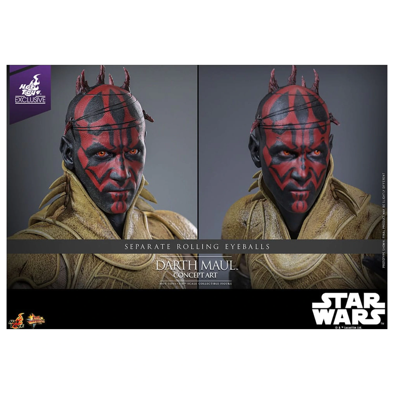 Star Wars Movie Masterpiece 1/6 Darth Maul (Concept Art) Hot Toys Exkluzív akciófigura 35 cm termékfotó