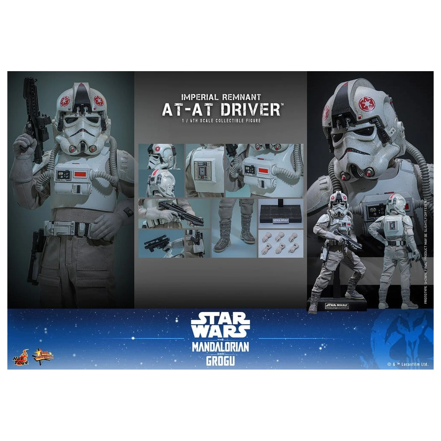Star Wars Movie Masterpiece 1/6 Imperial Remnant AT-AT Driver akciófigura 30 cm termékfotó