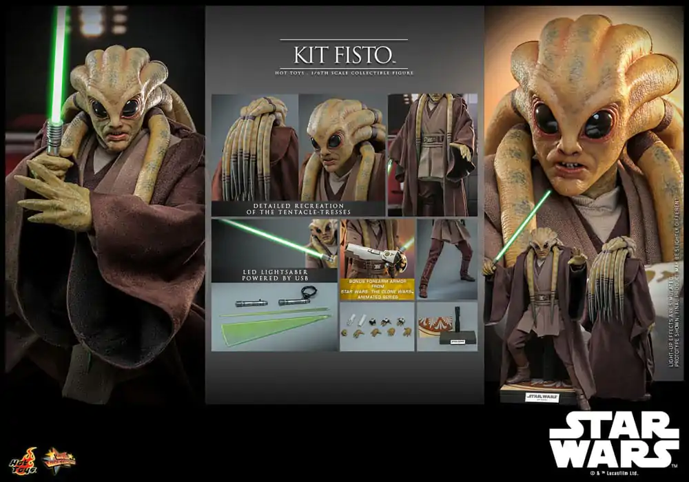 Star Wars Movie Masterpiece 1/6 Kit Fisto akciófigura 32 cm termékfotó