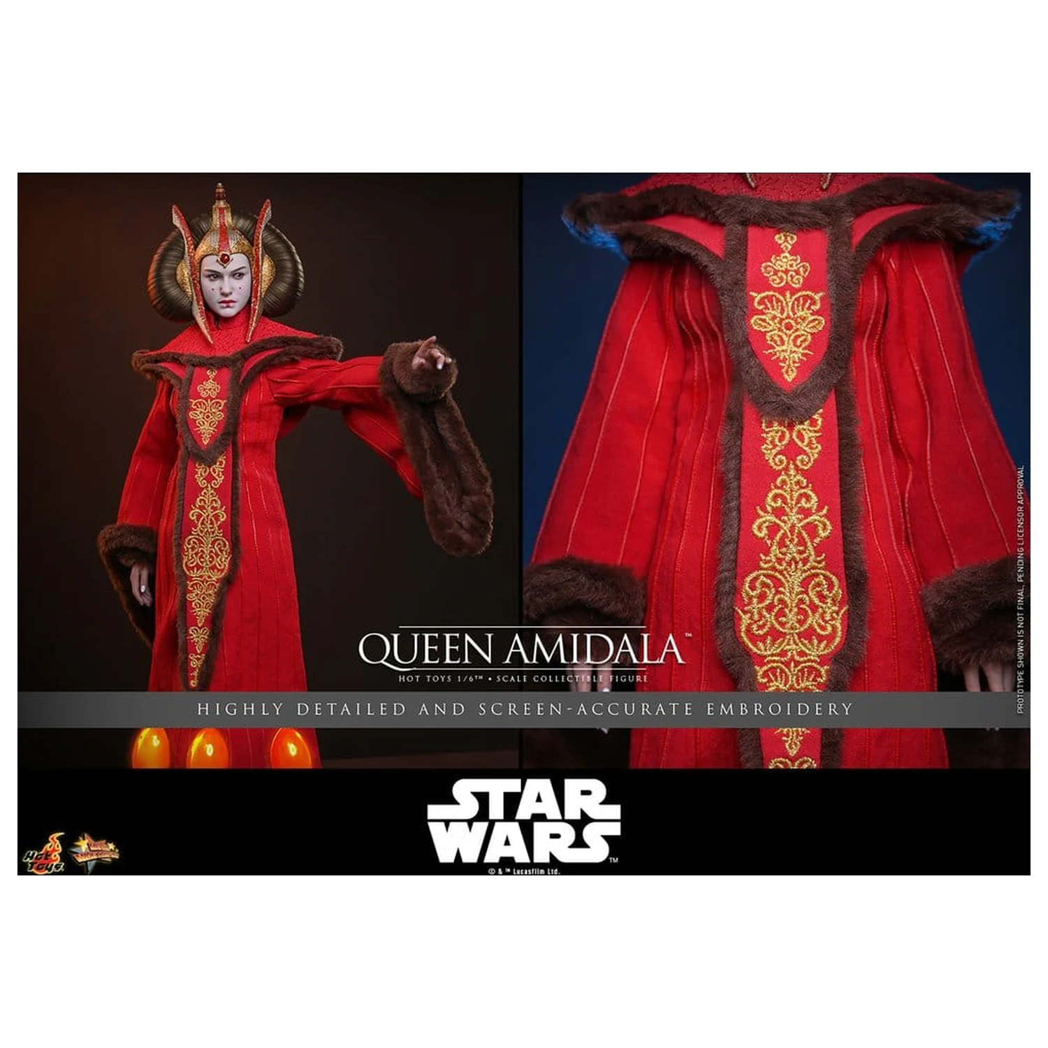 Star Wars Movie Masterpiece 1/6 Queen Amidala akciófigura 28 cm termékfotó