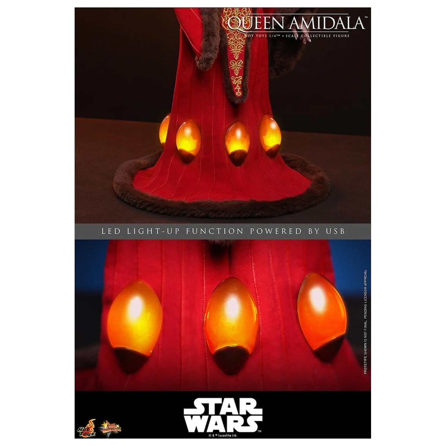 Star Wars Movie Masterpiece 1/6 Queen Amidala akciófigura 28 cm termékfotó