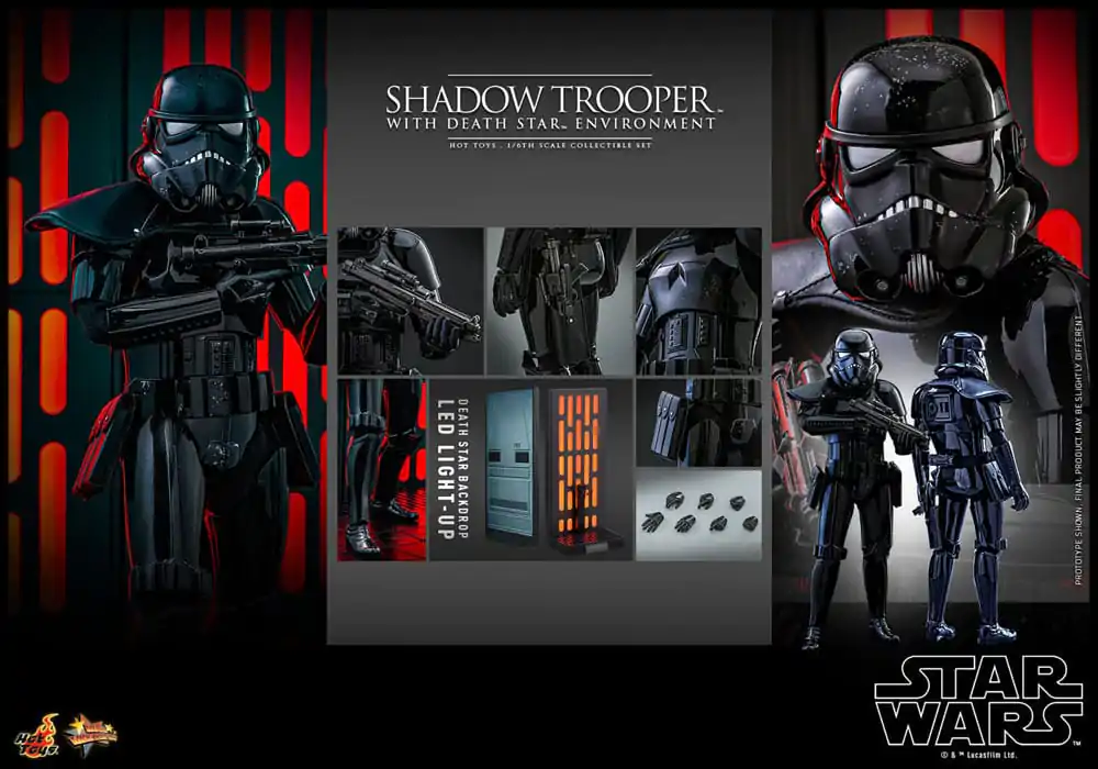 Star Wars Movie Masterpiece 1/6 Shadow Trooper with Death Star Environment akciófigura 30 cm termékfotó